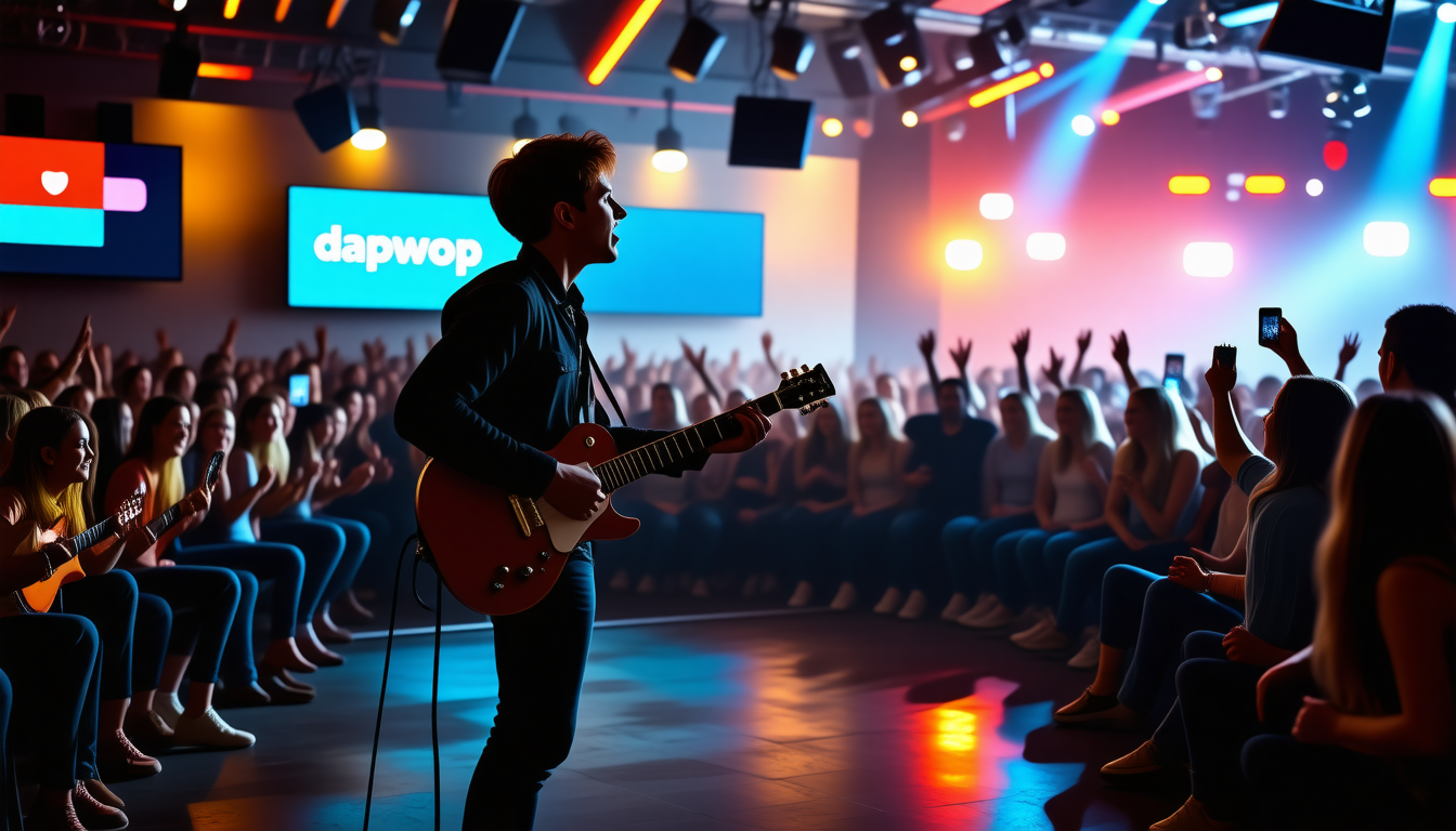 découvrez dapwop, le réseau social innovant qui vous permet de connecter artistes et fans de musique en direct. partagez vos passions, assistez à des performances exclusives et interagissez avec vos artistes préférés dans une expérience musicale immersive et unique.